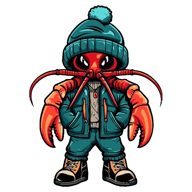 Lobster Crab Funny Winter