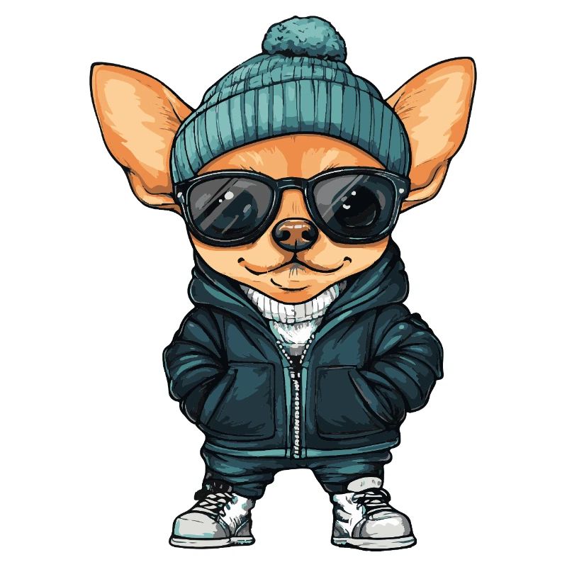 Chihuahua Hund Cool Comic