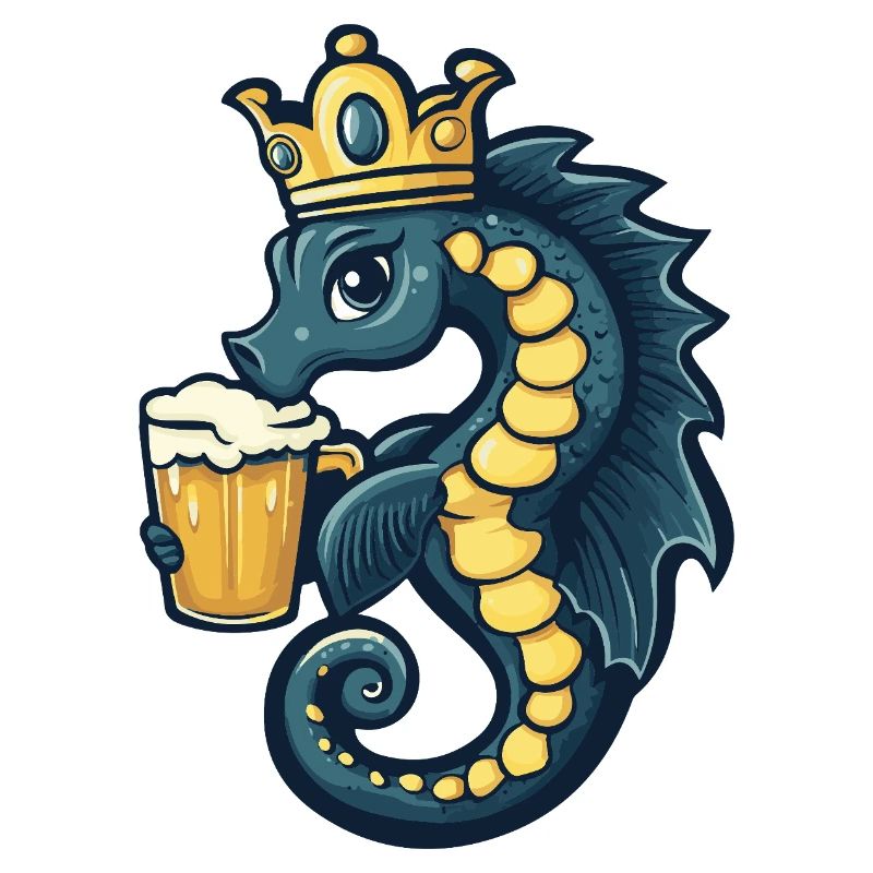 Seepferd Bier Lustig