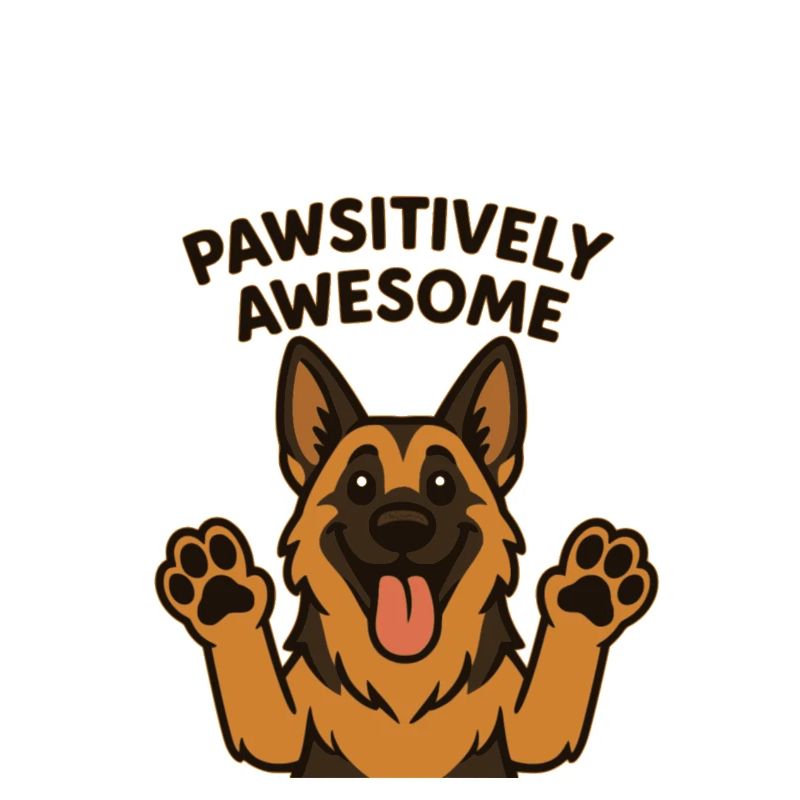 süßer Hund, Deutscher Schäferhund, Pfoten, positiv