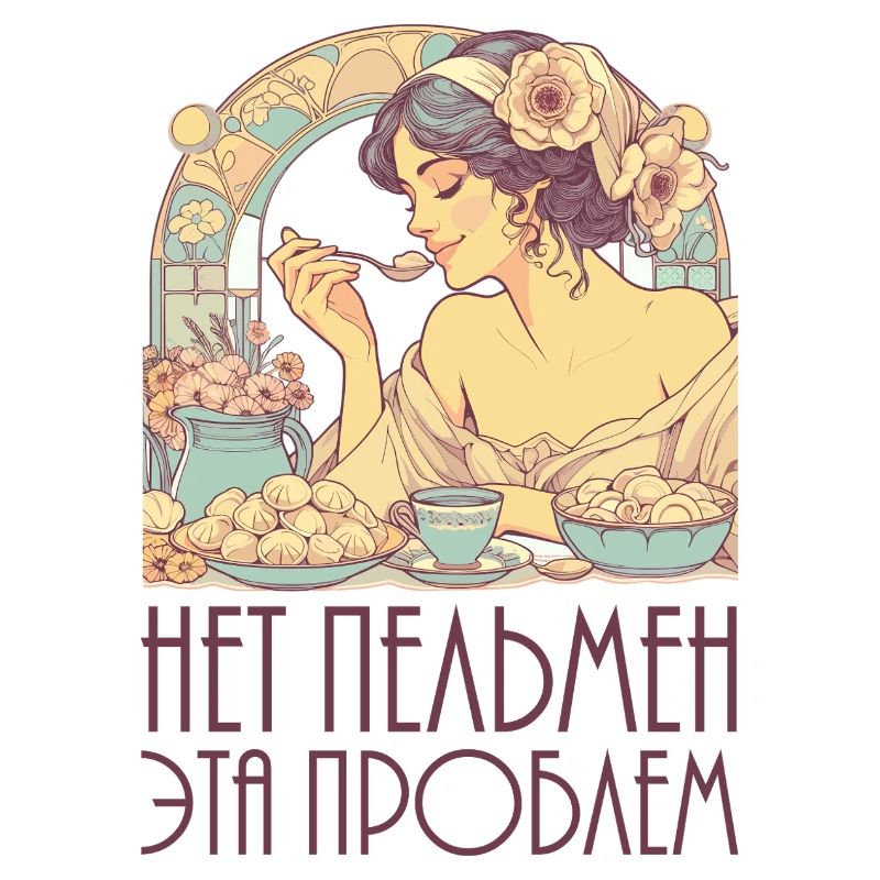 Keine Pelmeni das ist ein Problem Art Nouveau