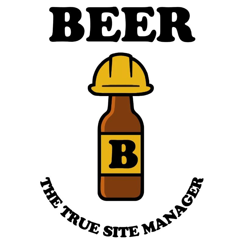 Beer bottle with construction helmet