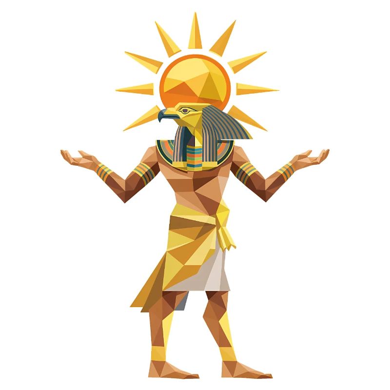 Sungod Ra - Cooles Low-Poly-Logo