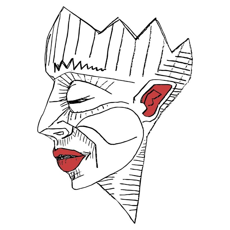 Red lips, silent rage