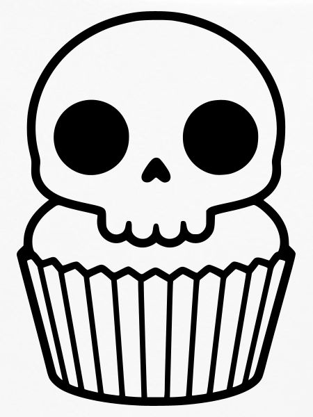 Spooky Cupcake | Halloween Skull
