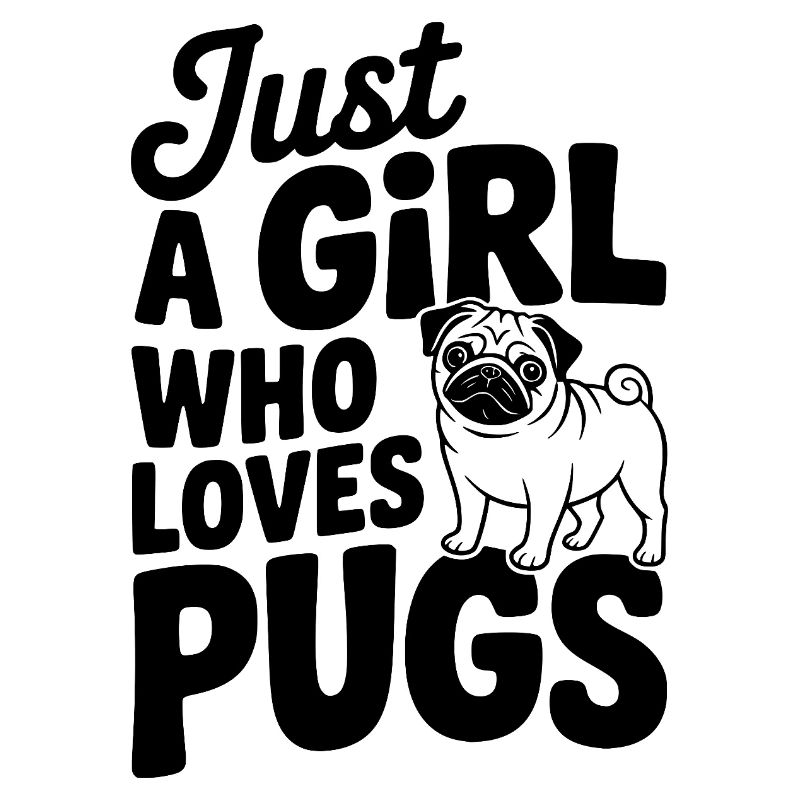 Nur ein Mädchen, das Möpse liebt