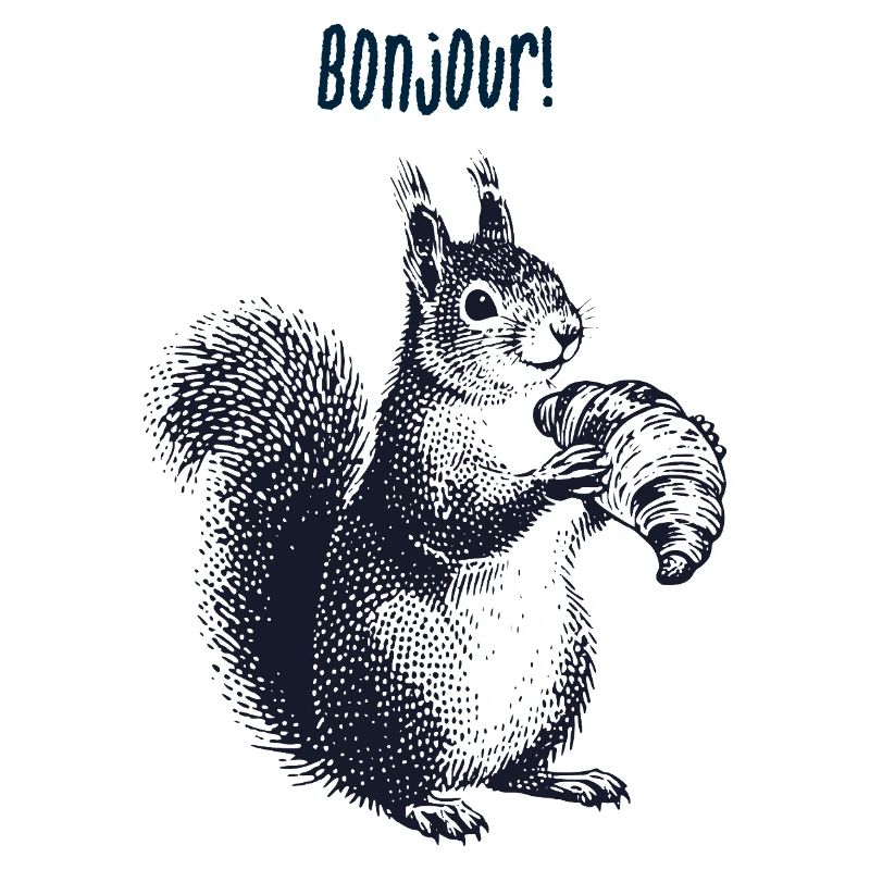 Bonjour Croissant Eichhörnchen