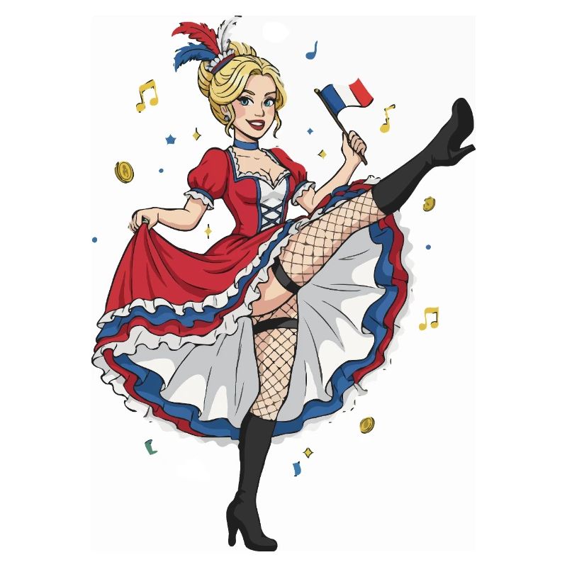 Can dancer drapeau français