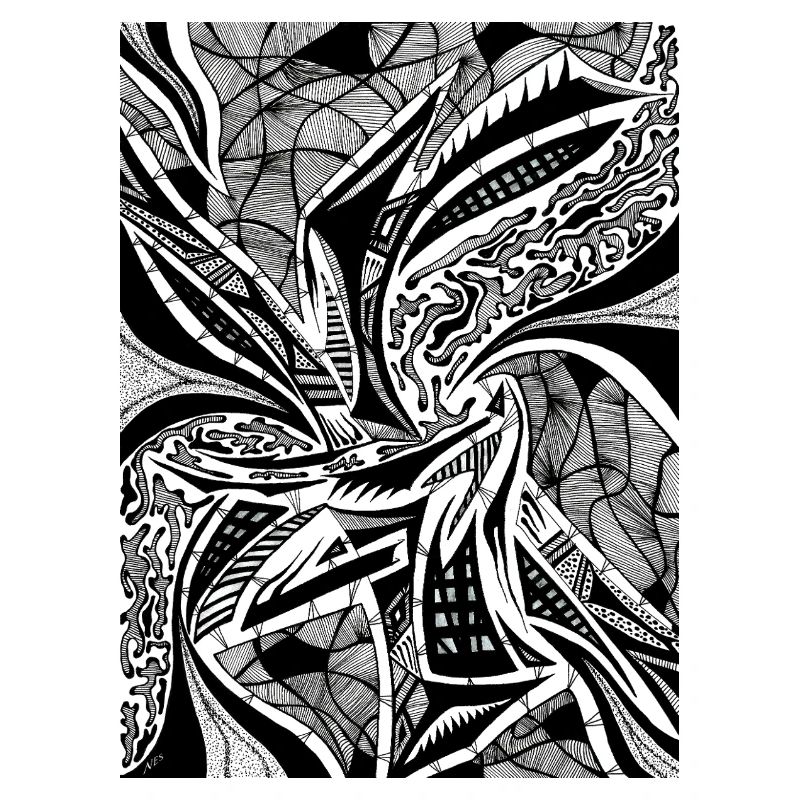 Black and White Abstract Design No. 3