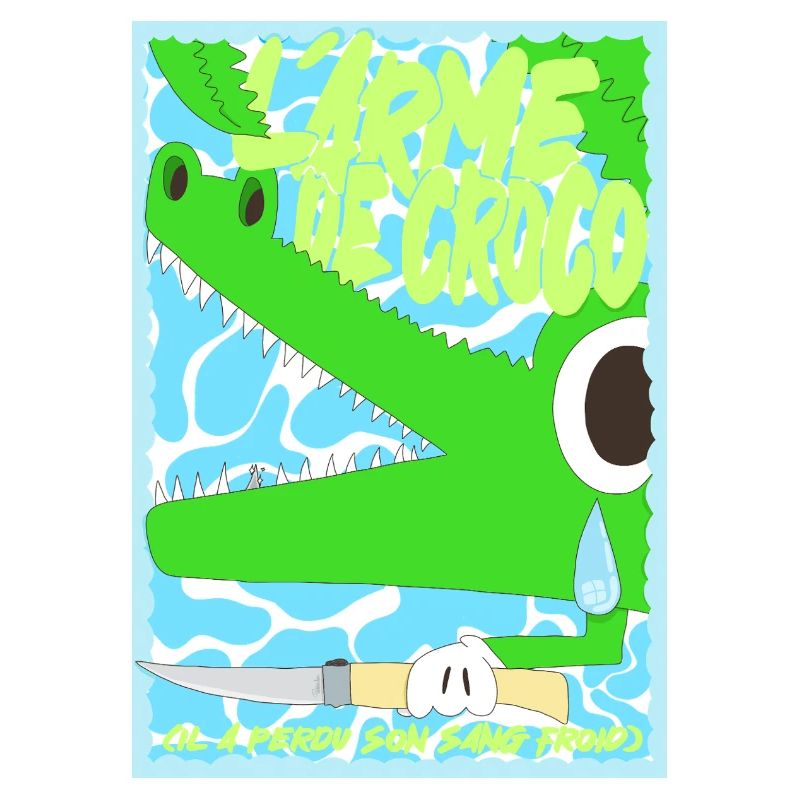 L'arme de Crocodile Jeu de mots Graffiti Rigolo
