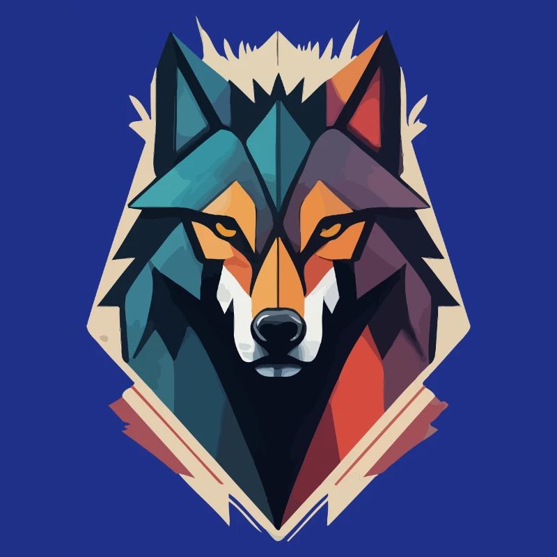 Geometrischer Wolfskopf