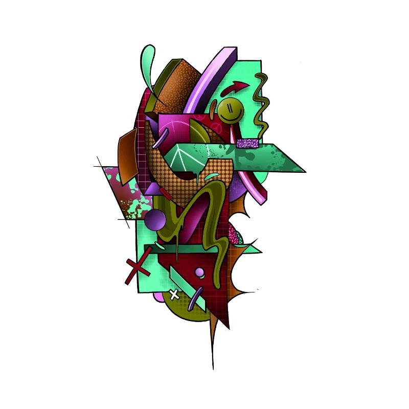 Kaleidoscope Graffiti Composition