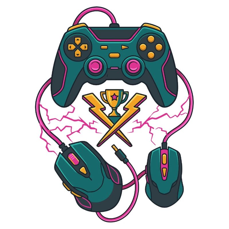 Neon Gaming Trophäe