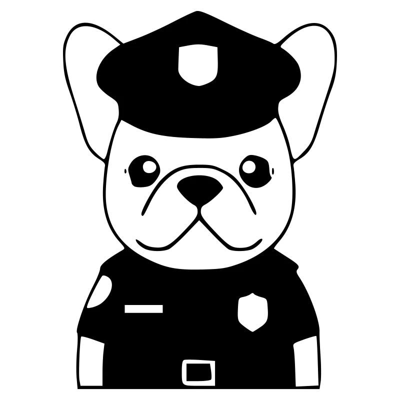 Frenchie Policeman Dog Black