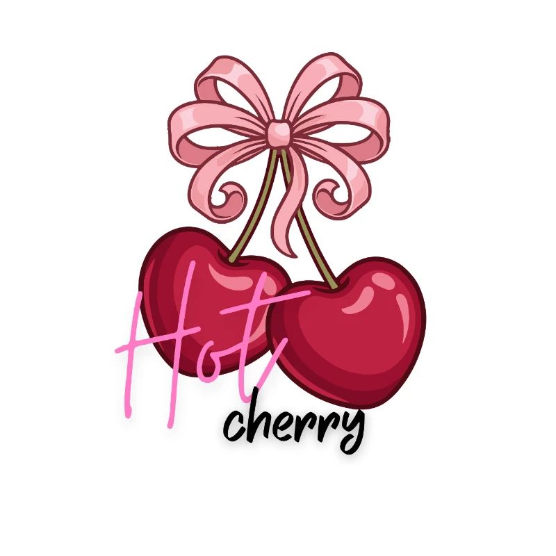 Cherry hearts with bow