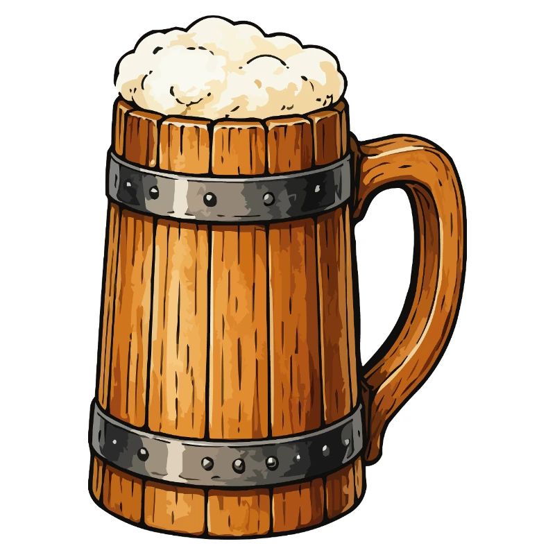 Conception en bois de la chope en tonneau de bière