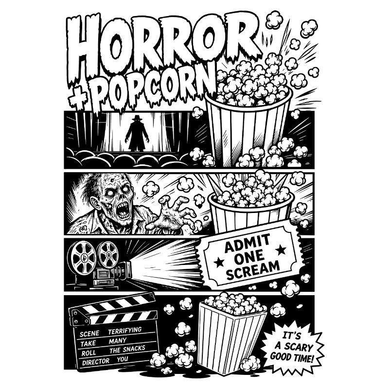 Horror Plus Popcorn Rétro