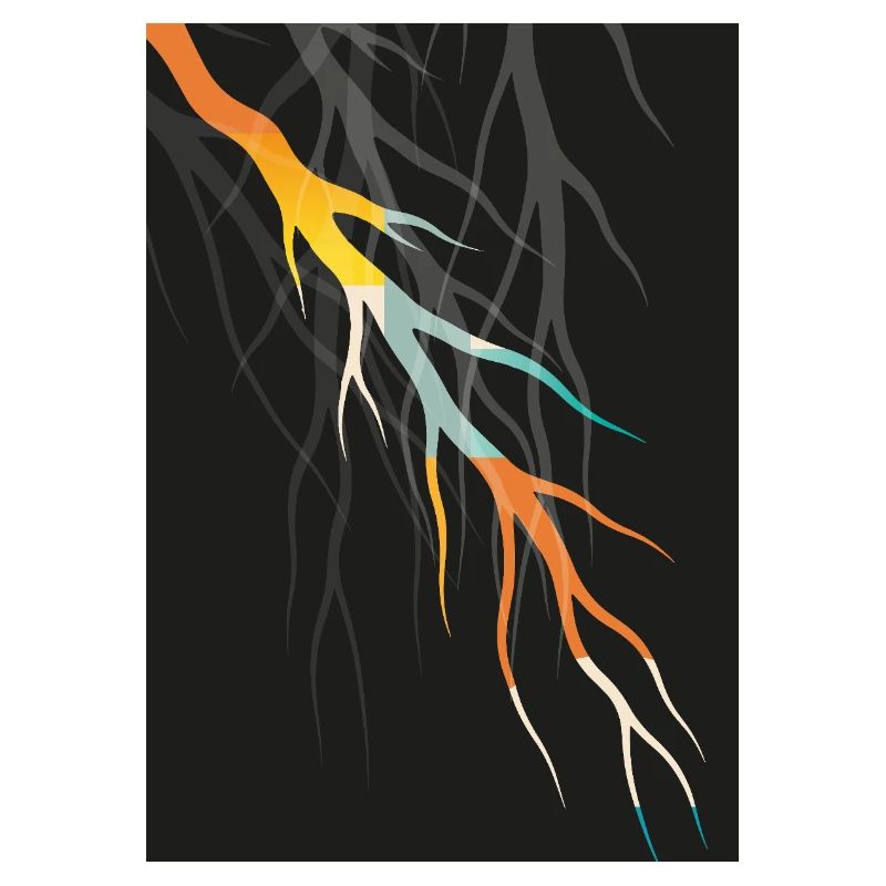 Abstract Root Art Geometric Modern Art