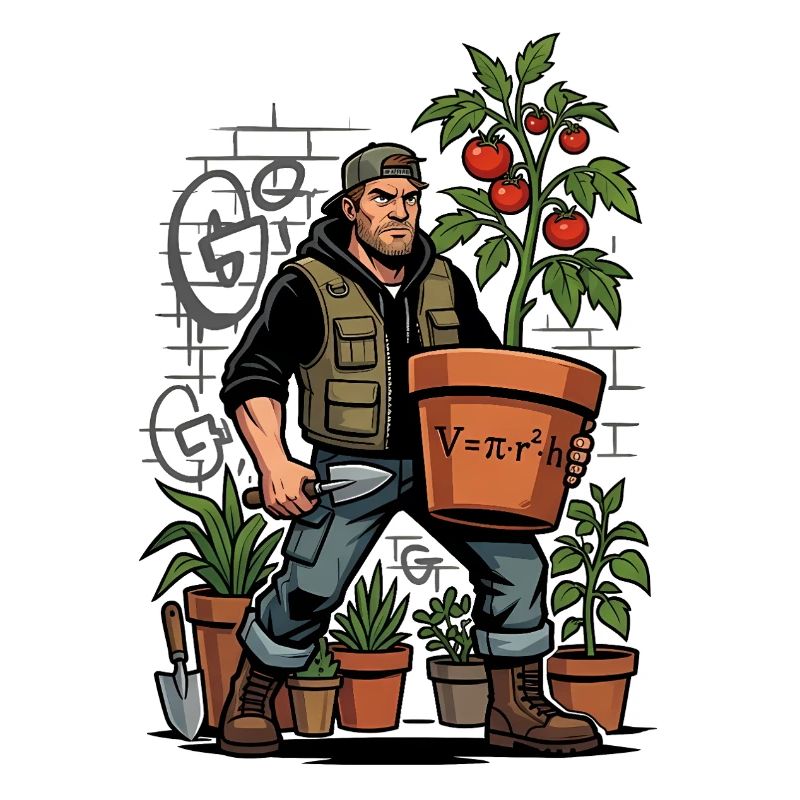 Gardener with tomato formula