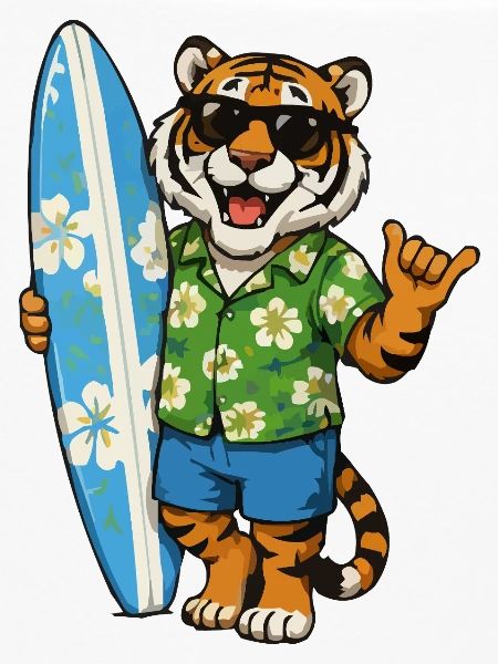 Surftiger im Hawaii-Hemd
