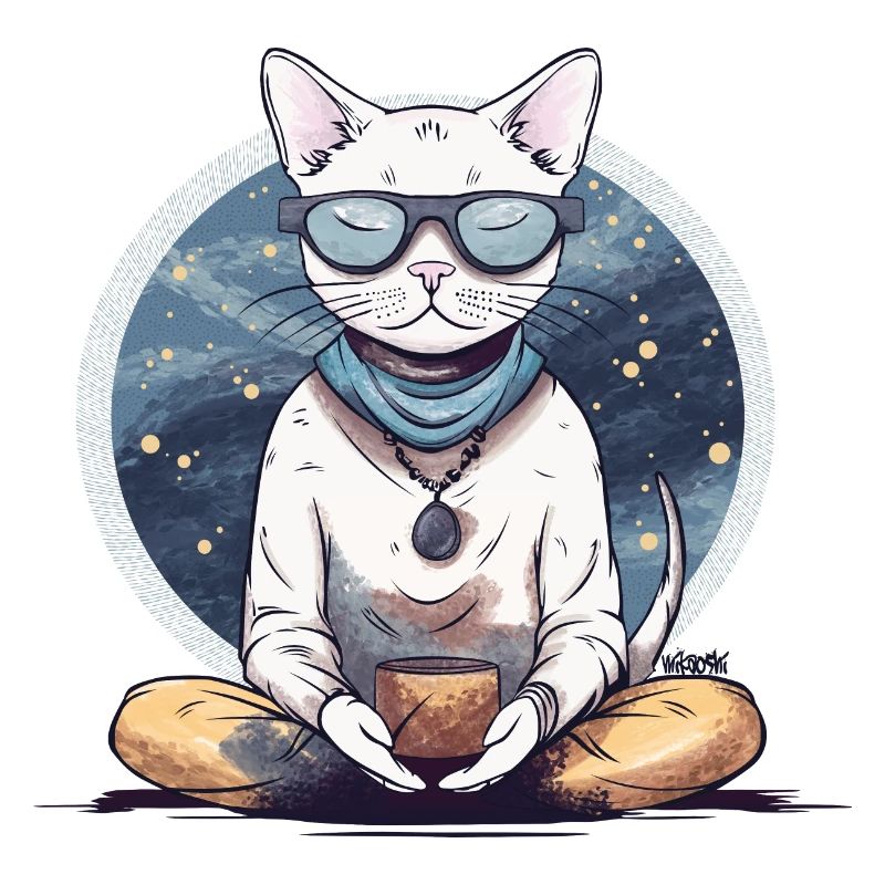 Meditating Cat