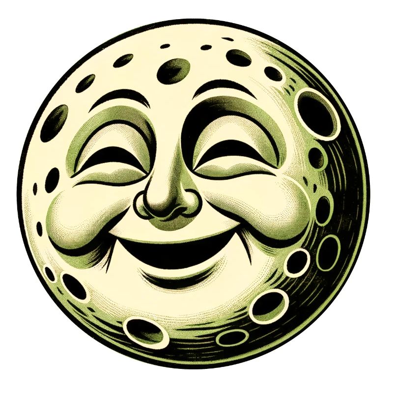 Moon laughs