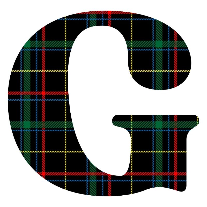 Monogramm g Schottischer Tartan