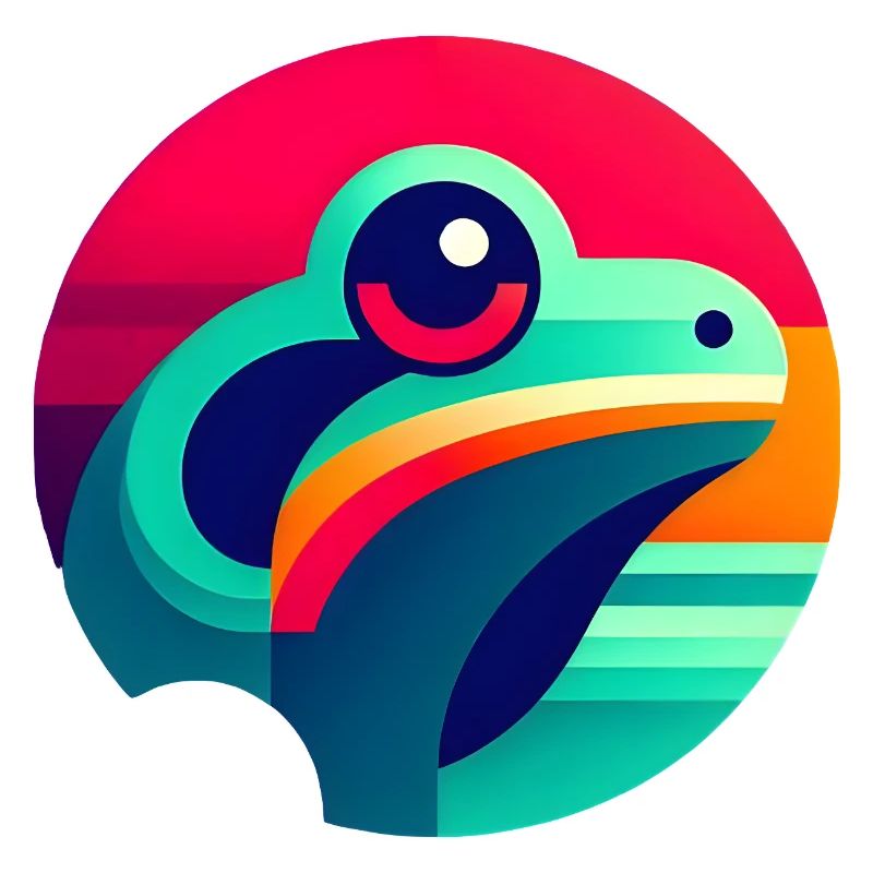 Tree frog illustration abstract