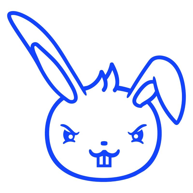 Bunny Evil Eye Naughty Cool Determined Funny
