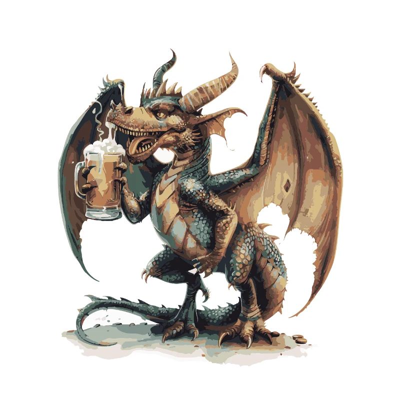 Drache Bier Lustig