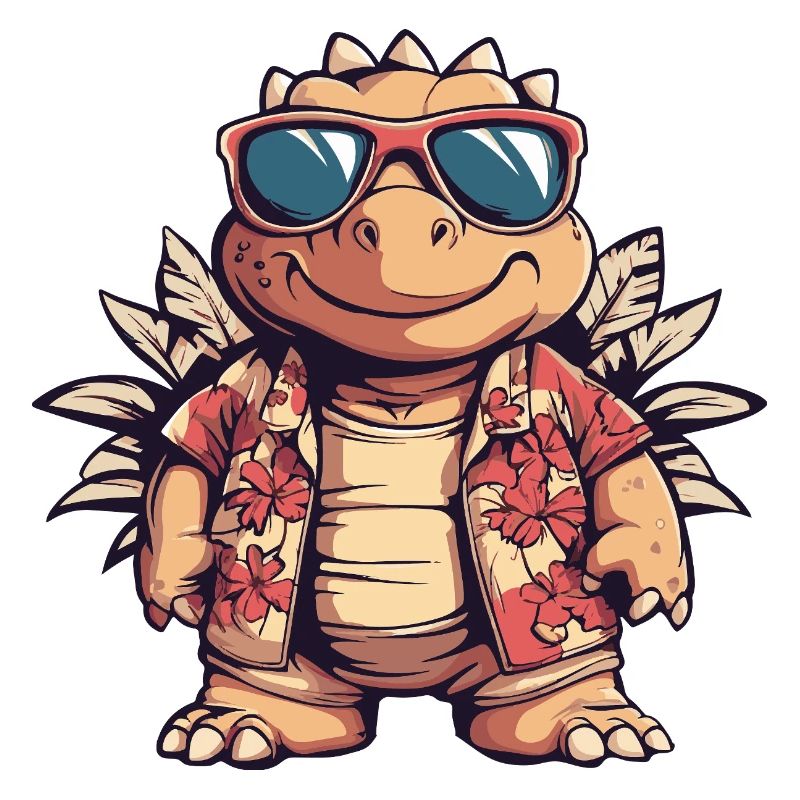 Dinosaur Stegosaurus Comic Vacation