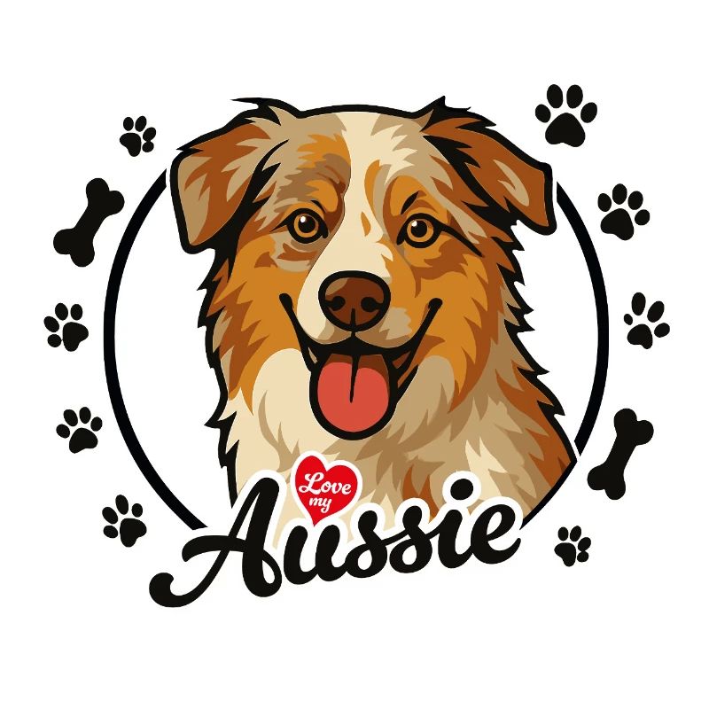 Love my Aussie (Australian shepherd) – Red tri