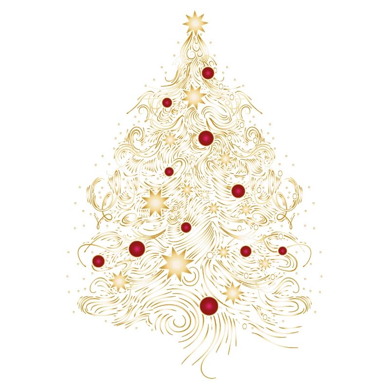 Weihnachtsbaum in Gold