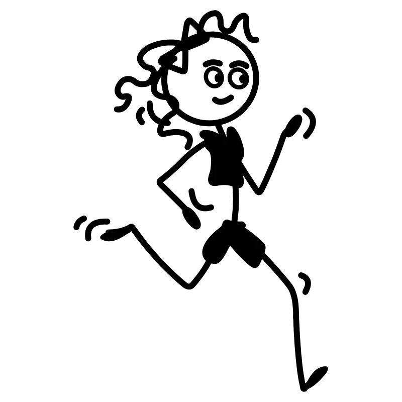 Läuferin Mädchen oder Frau