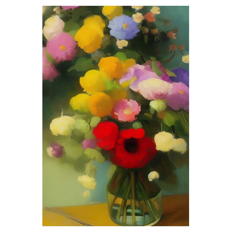 Fleurs et papillon