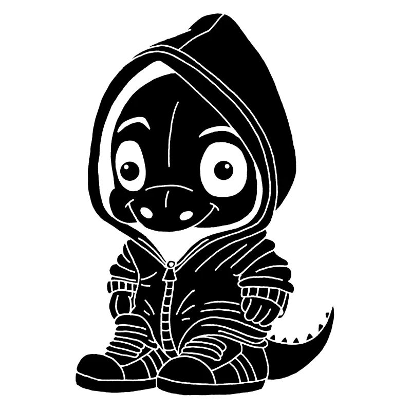 Small Dinosaur (Black)