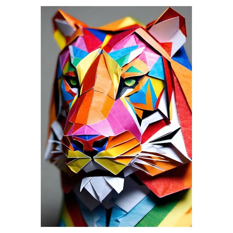 Regenbogen-Papier-Tiger