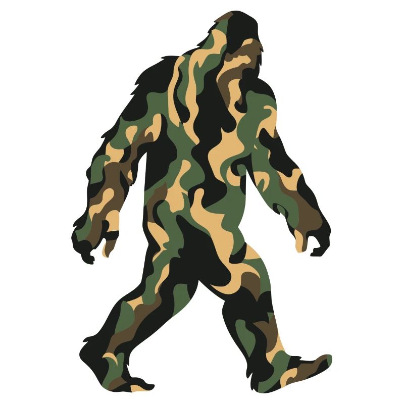 Camouflage Sasquatch Schritt