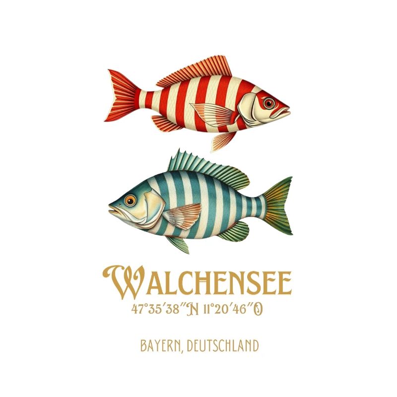 Walchensee Germany nautical striped fish