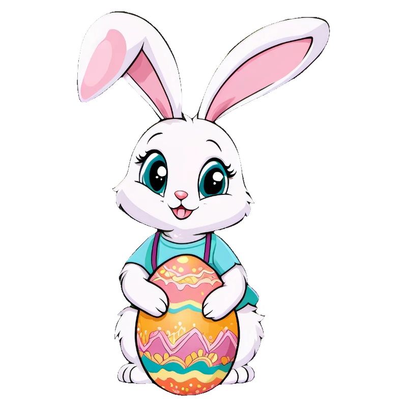 Easter bunny with Easter eggs