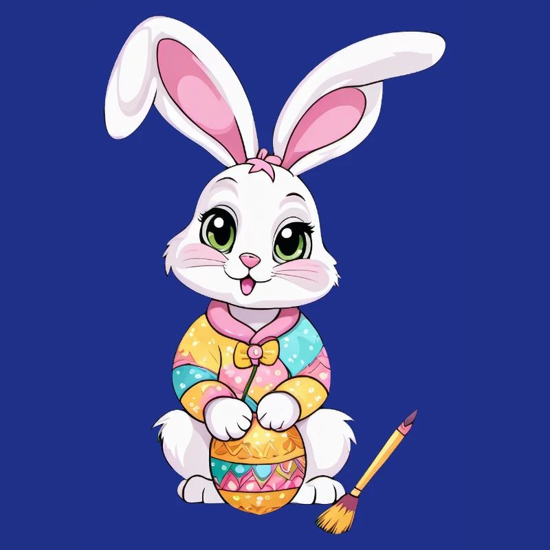 Easter bunny with Easter eggs