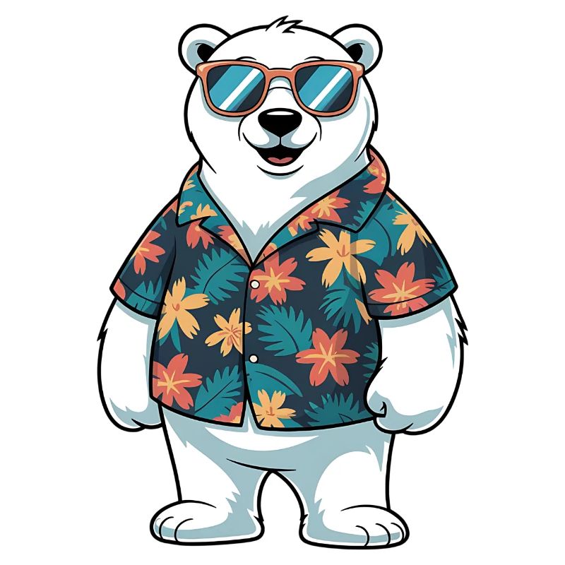 Funny Summer Polar Bear