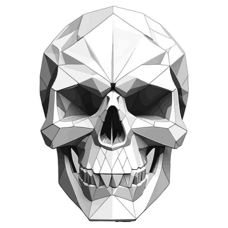 Crâne - Design Low Poly