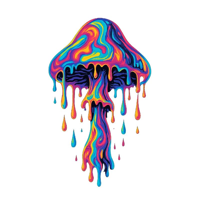 Psychedelischer Magic Mushroom – Tropfender LSD-St
