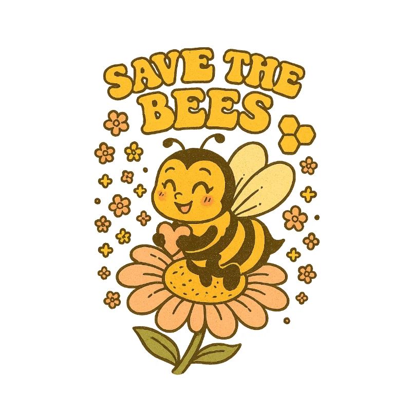Save the Bees – Retro Comic Style