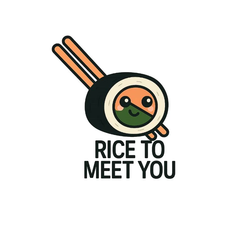 Sushi design with funny pun