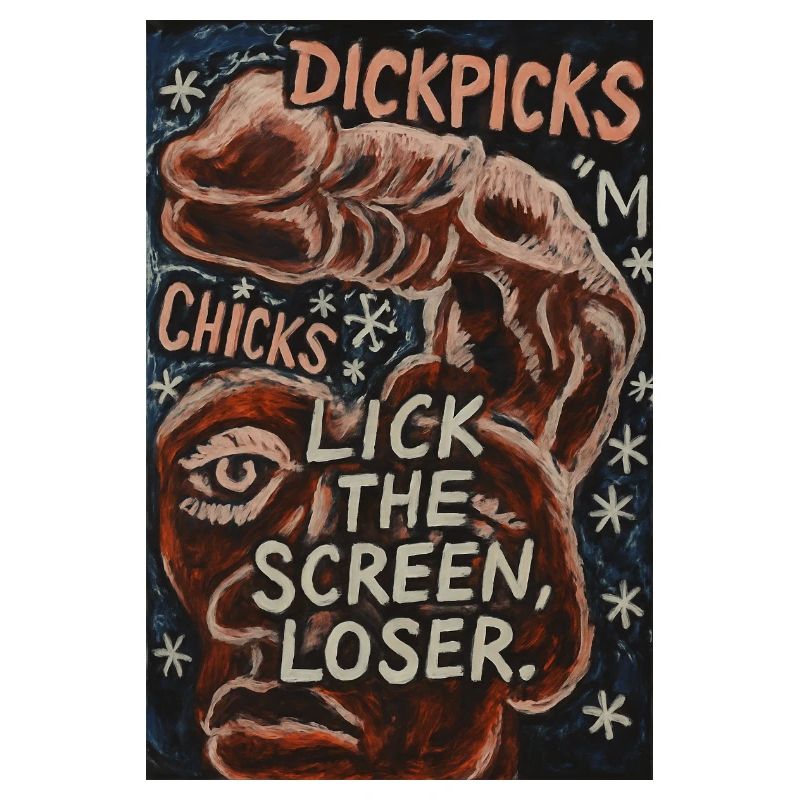 Provocative artistic graphics with witty text