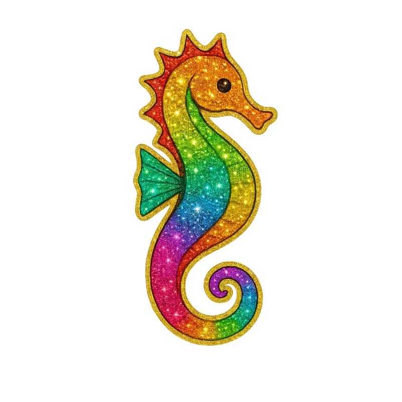 Regenbogen-Seepferdchen Schwimmabzeichen