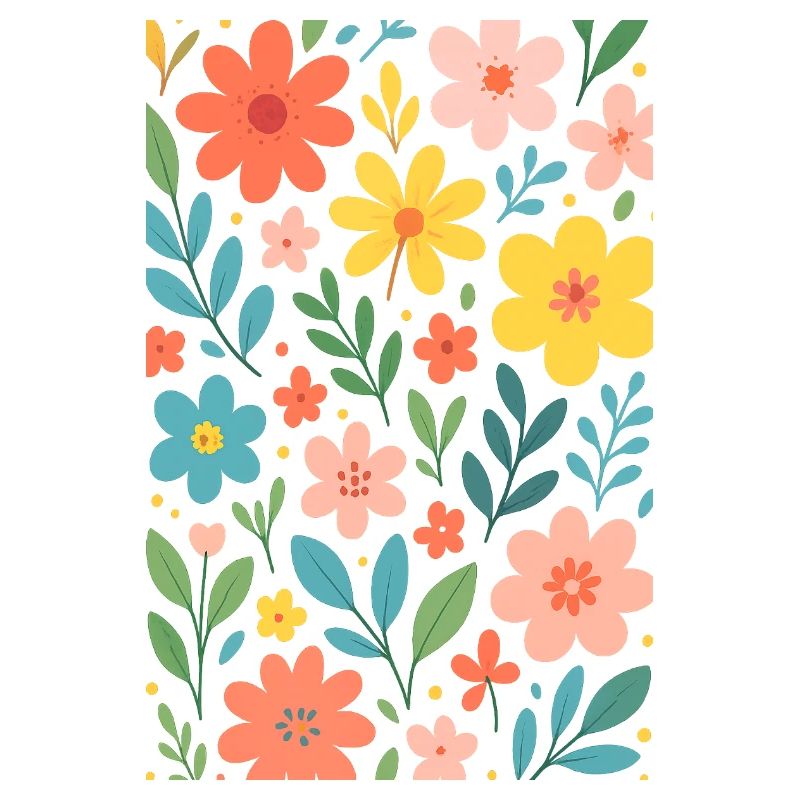Blumenmuster in Pastellfarben