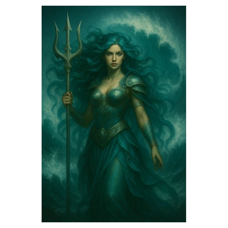 Déesse des Océans – Trident et Vagues